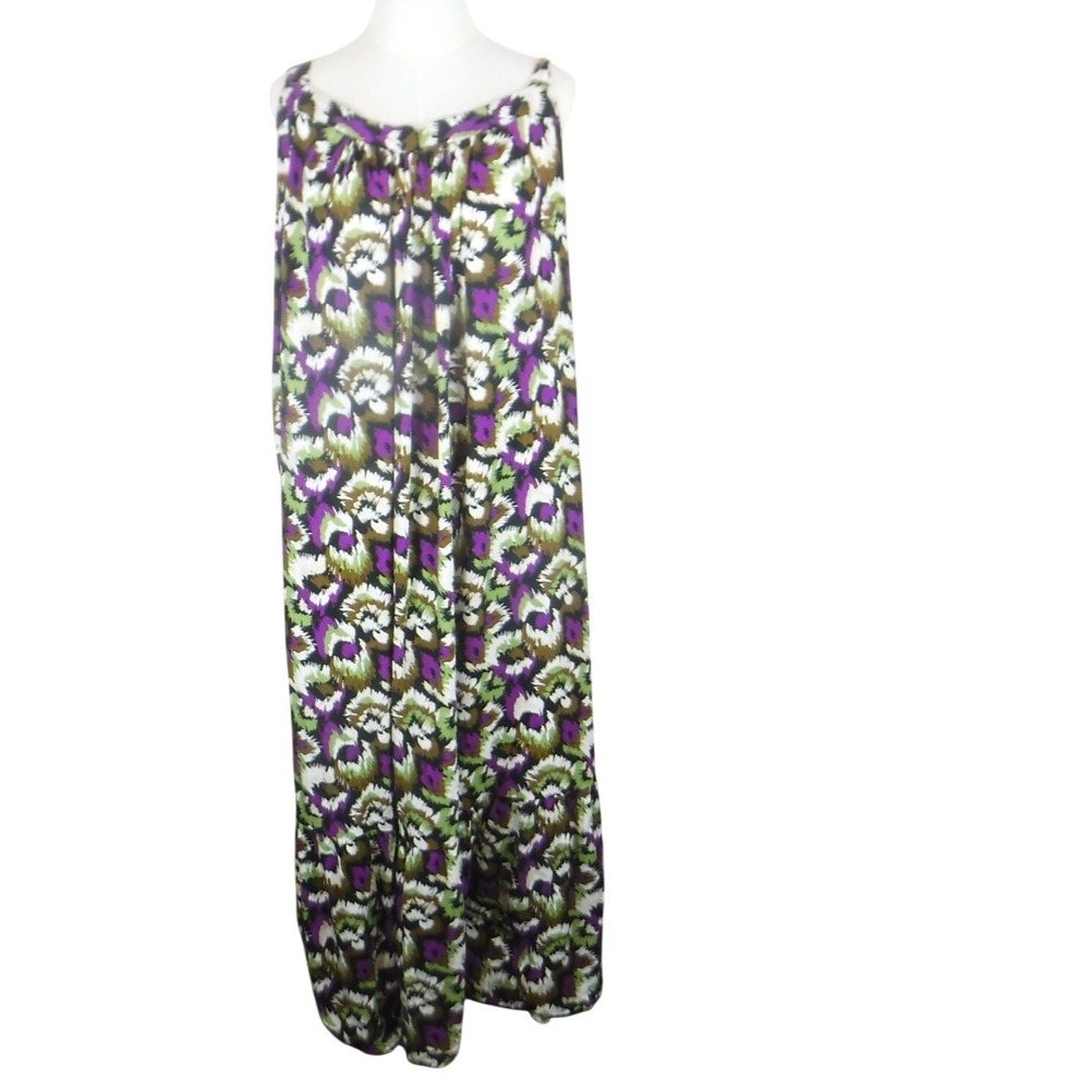 Terra & Sky Multicolor Plus Women 2X Sleeveless Maxi Dress Summer Casual